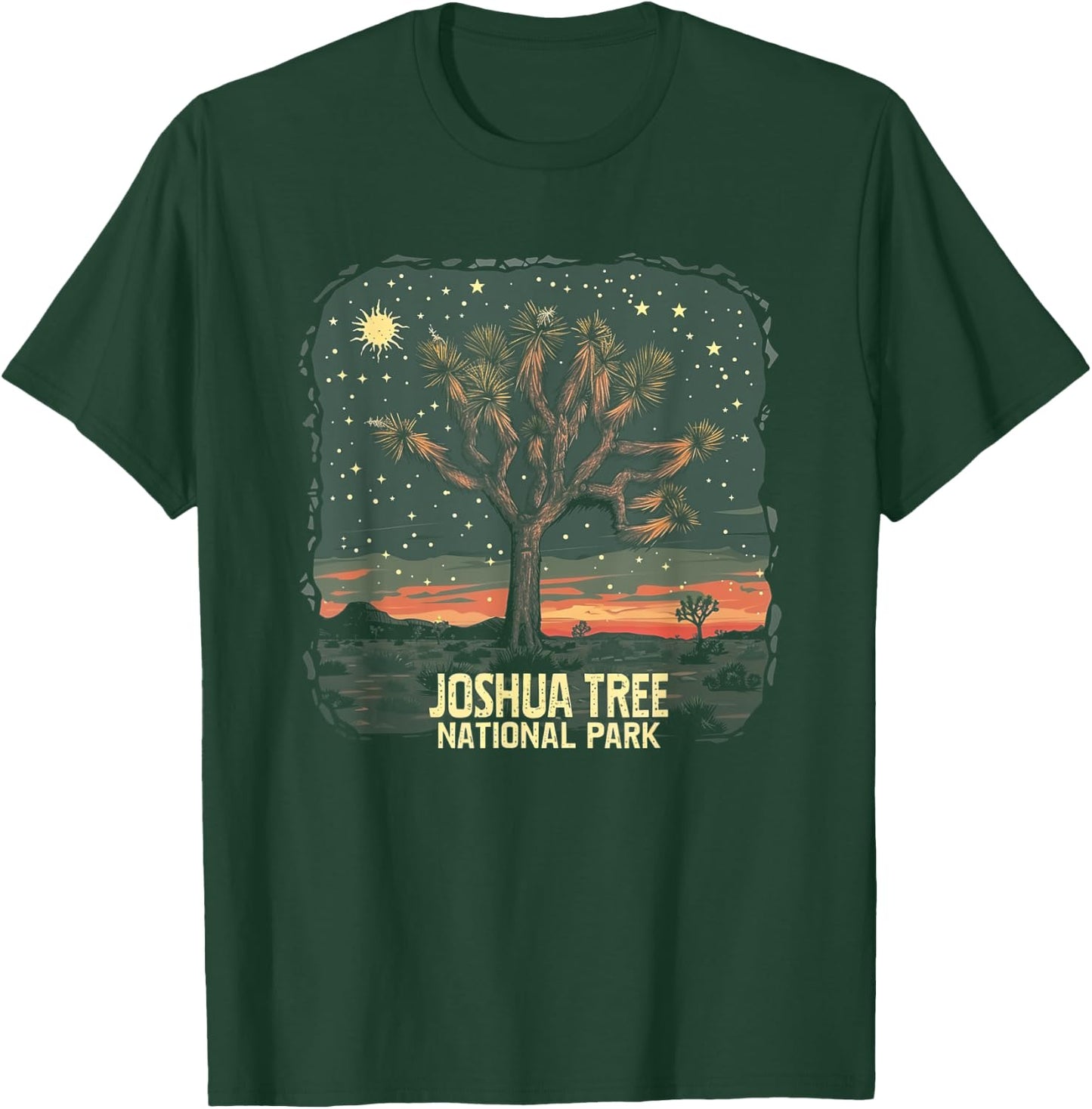 Joshua Tree - US National Park Vintage Men Women Kids Retro T-Shirt - T-Shirt | Forest
