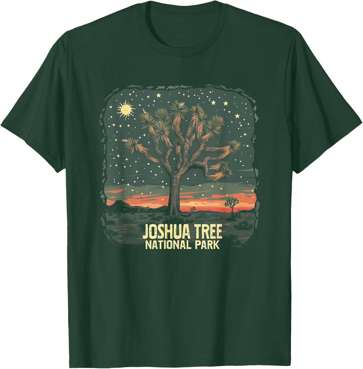 Joshua Tree - US National Park Vintage Men Women Kids Retro T-Shirt - T-Shirt | Forest