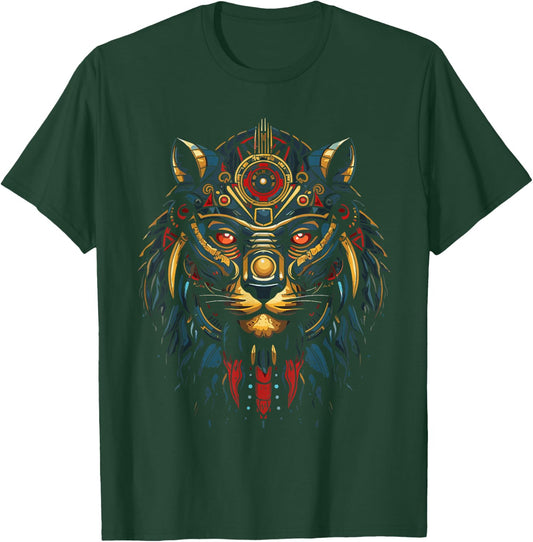Aztec Jaguar Warrior Aztec Culture Mayan Indigenous T-Shirt - T-Shirt | Forest