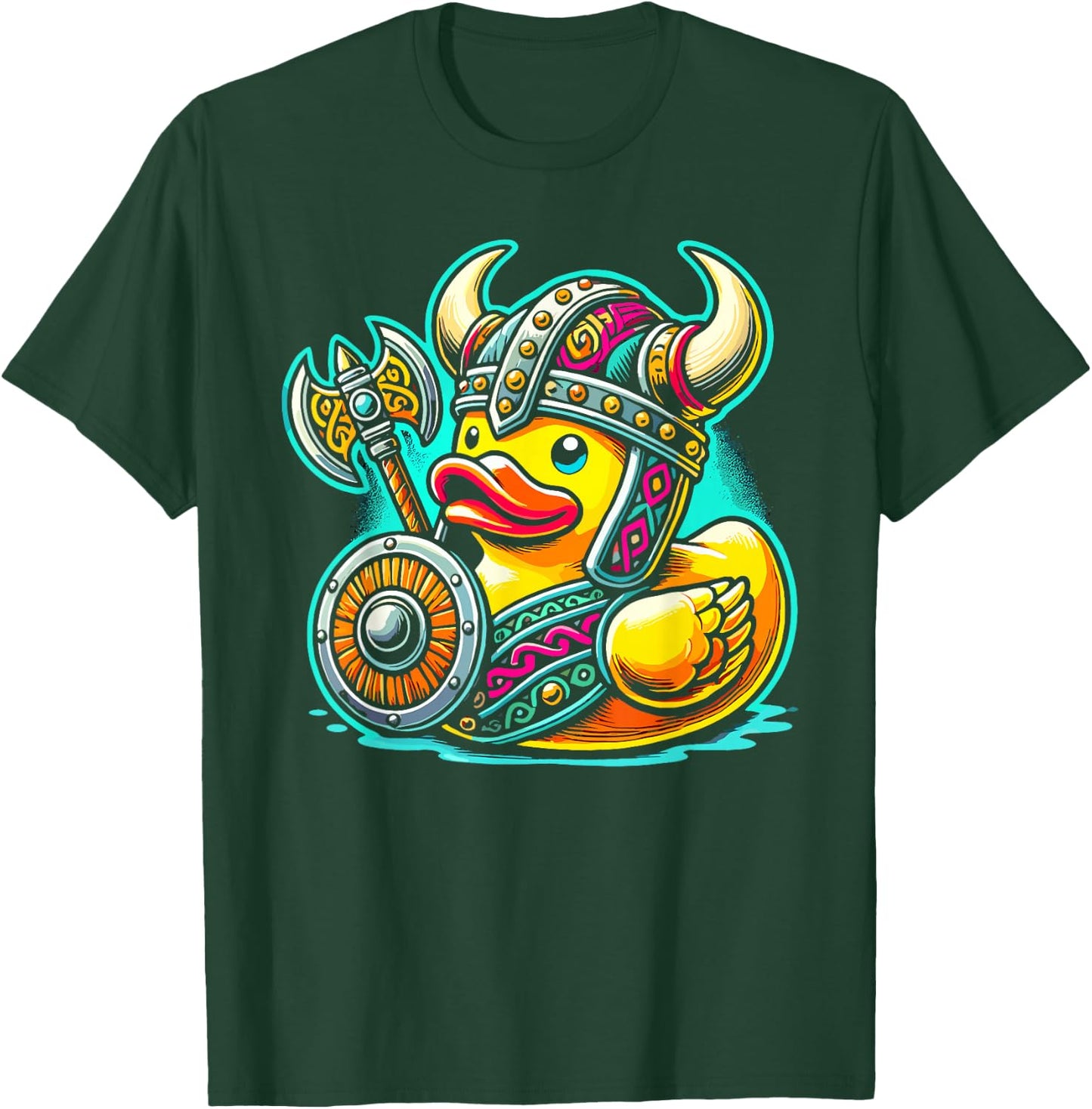 Rubber Duck Viking Bath Toy Rubber Duckie Duck Lover T-Shirt - T-Shirt | Forest