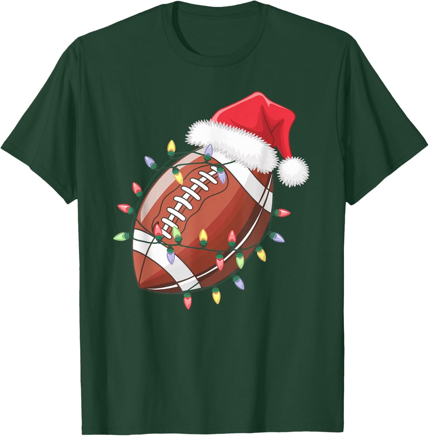 Santa Football for Christmas Football Christmas Boys T-Shirt - T-Shirt | Forest
