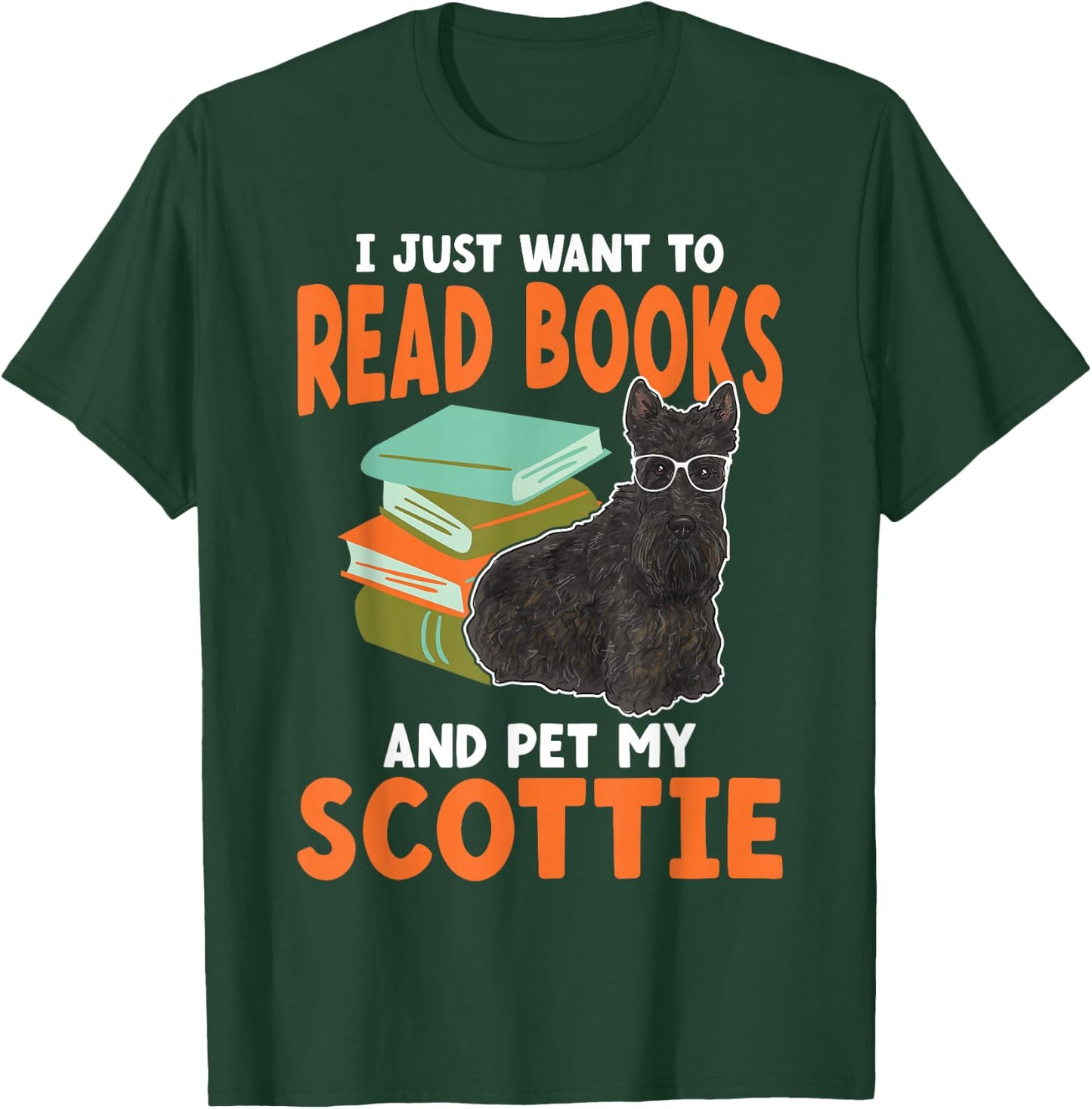 Scottish Terrier Read Books Scottie Dog T-Shirt - T-Shirt | Forest
