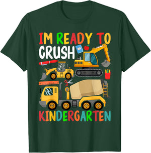 Construction Trucks Im Ready To Crush Kindergarten Boys Kids T-Shirt - T-Shirt | Forest