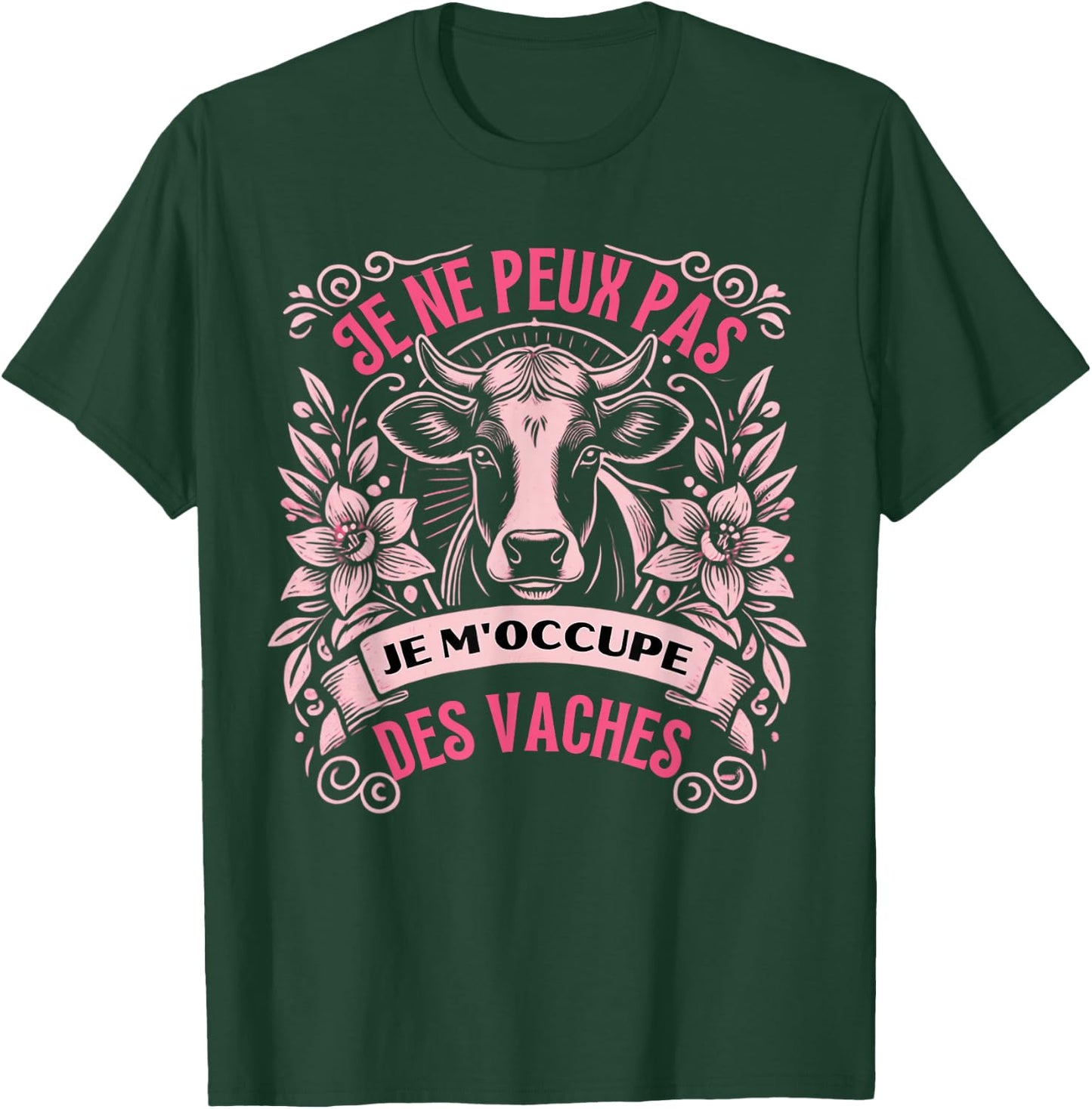 Humor Cow Women Farmer Farmer Cows , Black, S T-Shirt - T-Shirt | Forest