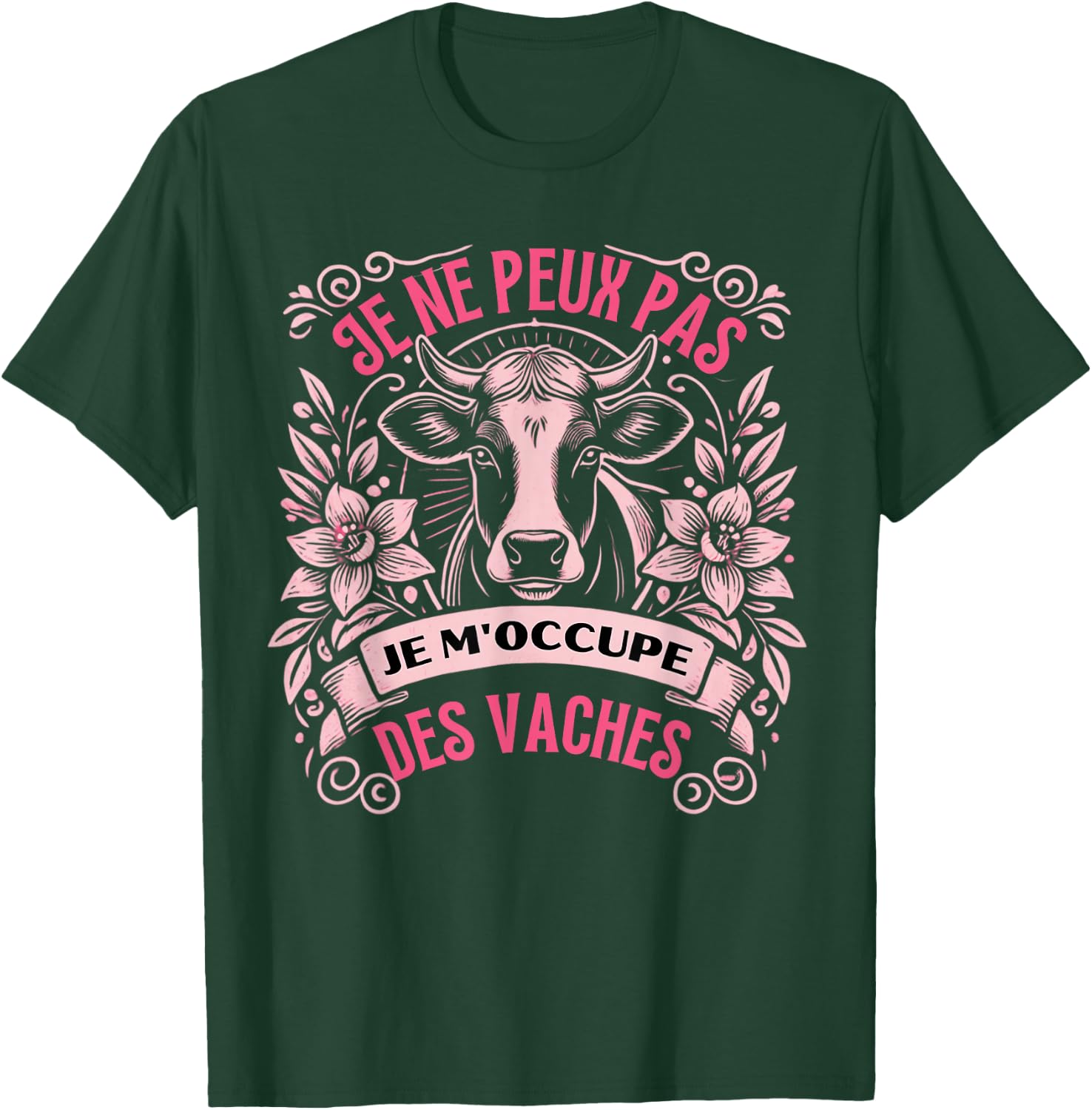 Humor Cow Women Farmer Farmer Cows , Black, S T-Shirt - T-Shirt | Forest