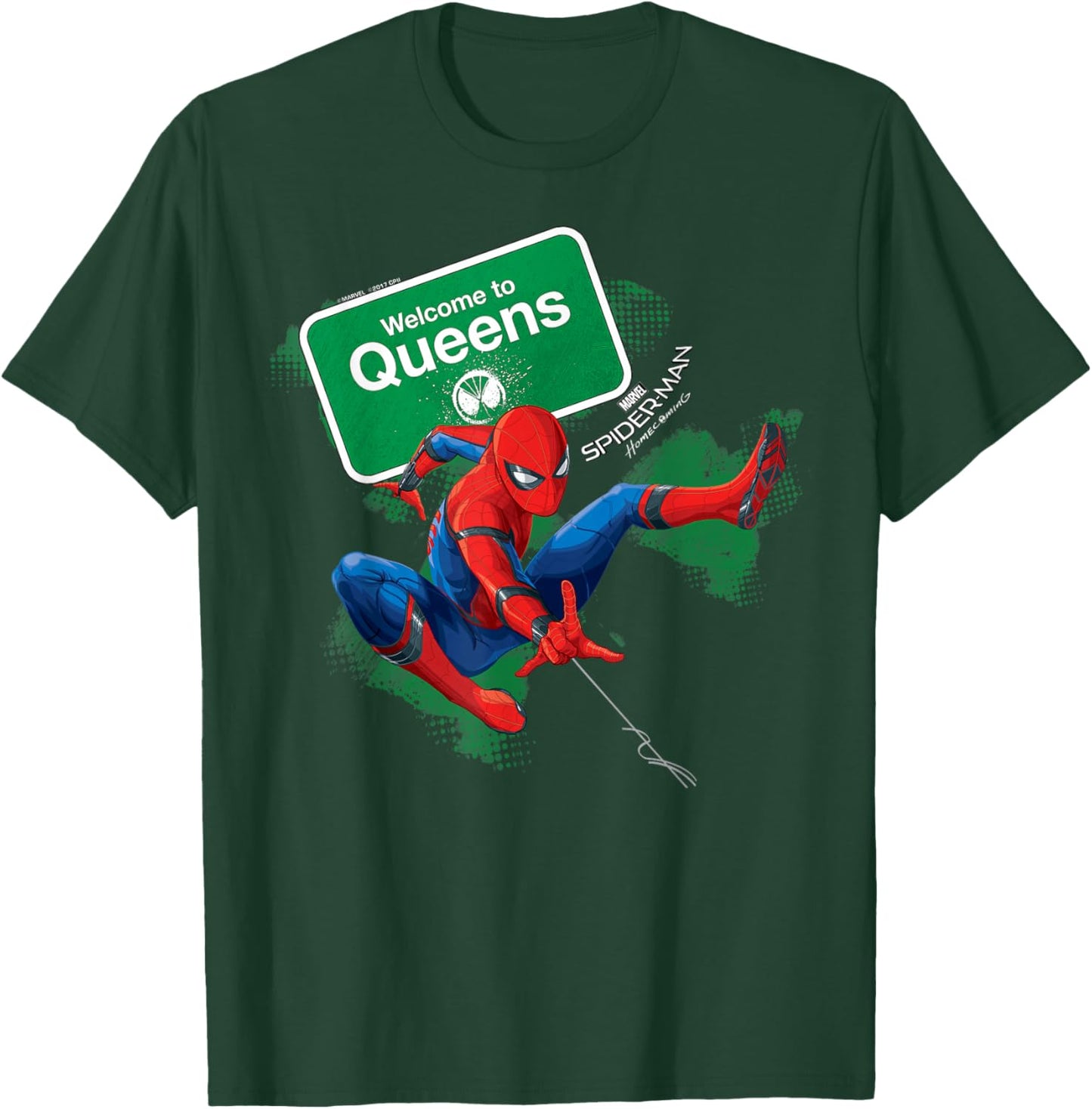 Marvel Spider-Man Homecoming Entering Queens Graphic T-Shirt - T-Shirt | Forest