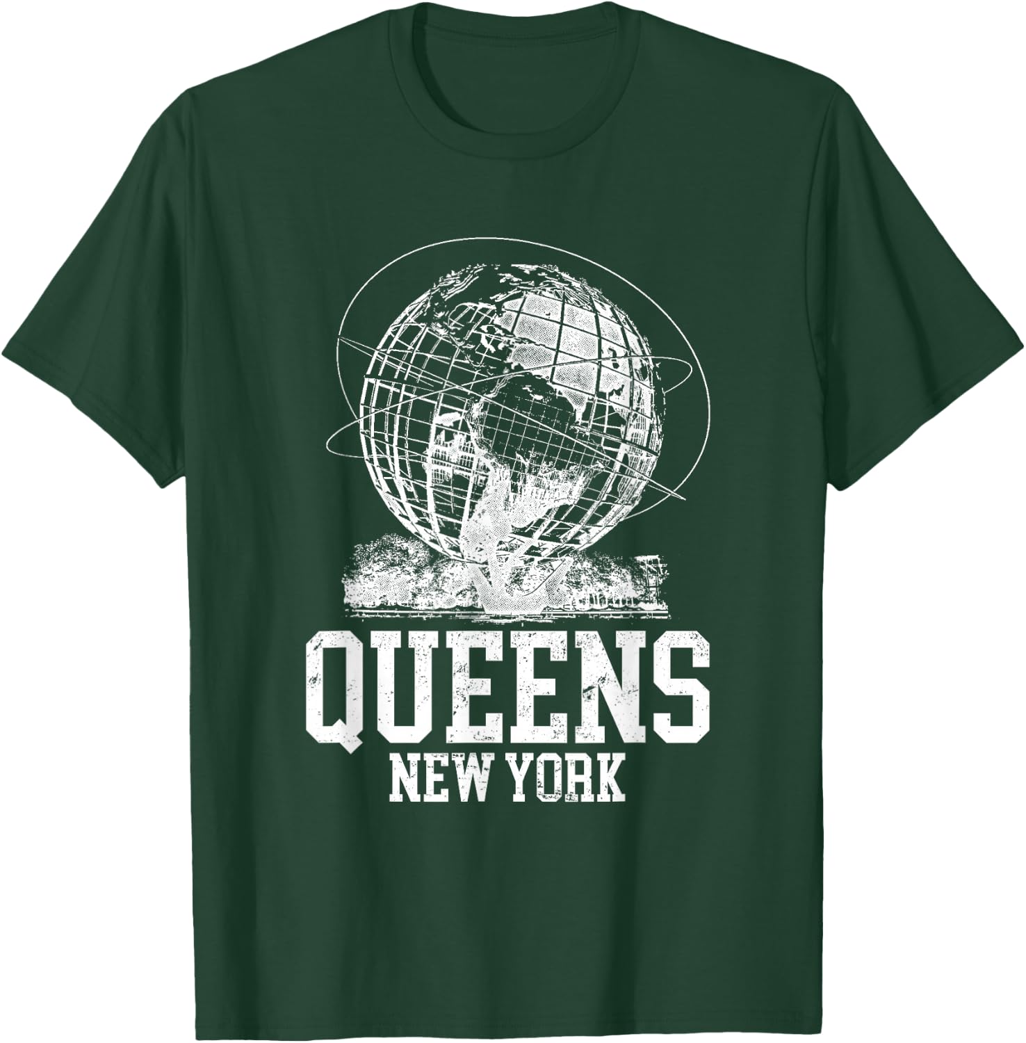 Queens New York - Flushing Meadows - World's Fair Unisiphere T-Shirt - T-Shirt | Forest