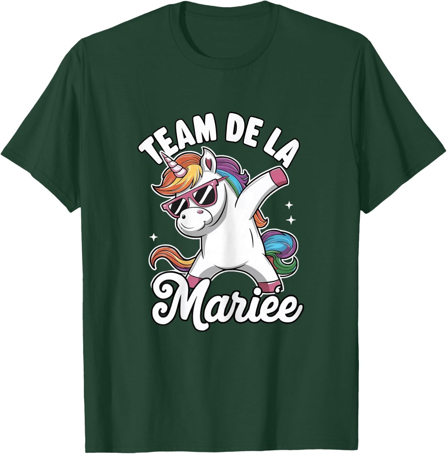 Future Bride Unicorn Team Bride EVJF Woman Wedding Humour , Black T-Shirt - T-Shirt | Forest