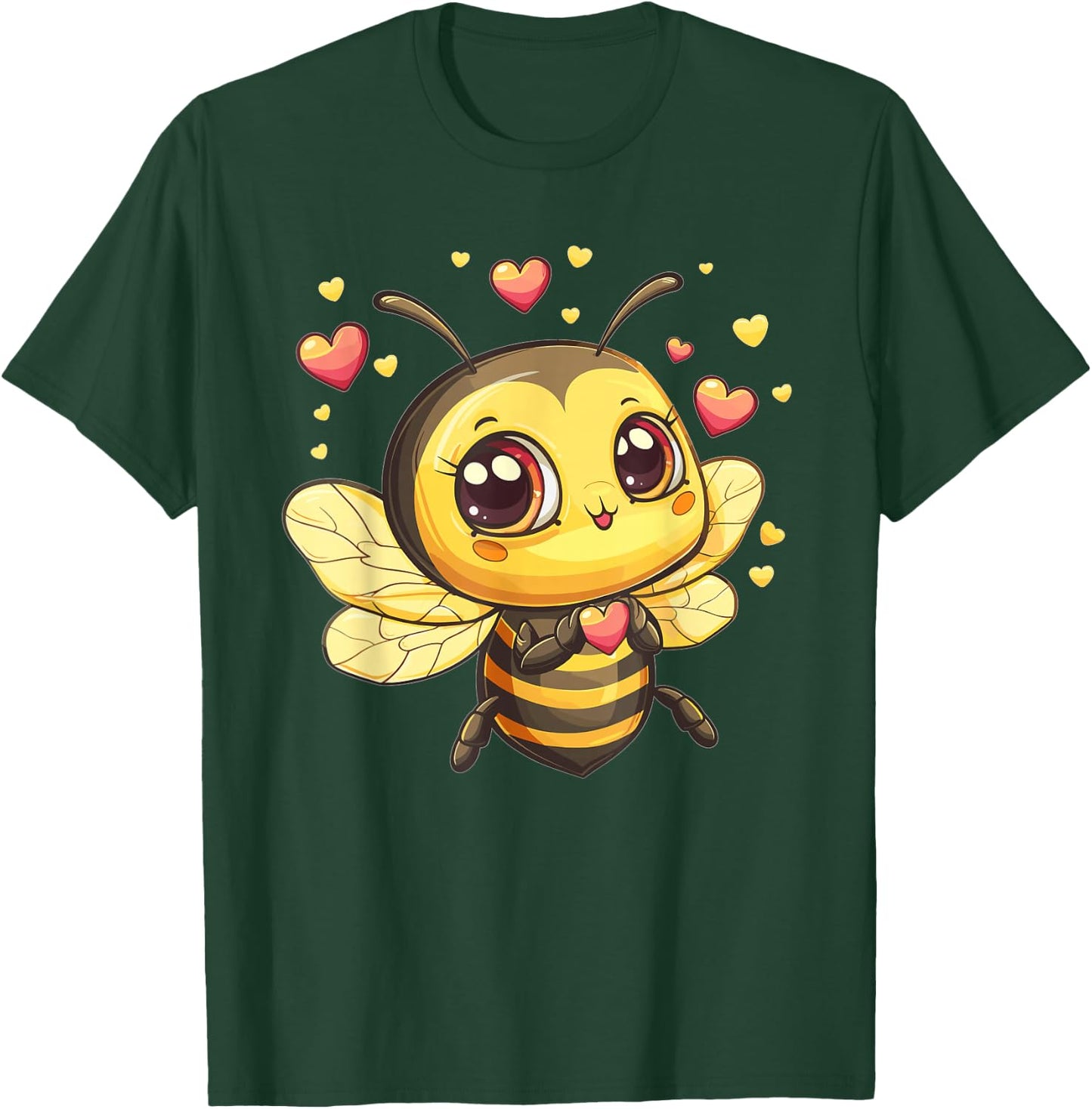 Cute Bee With Hearts I Kids Bee T-Shirt - T-Shirt | Forest