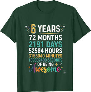 6th Birthday 6 Years Old Kids Boy Girl T-Shirt - T-Shirt | Forest