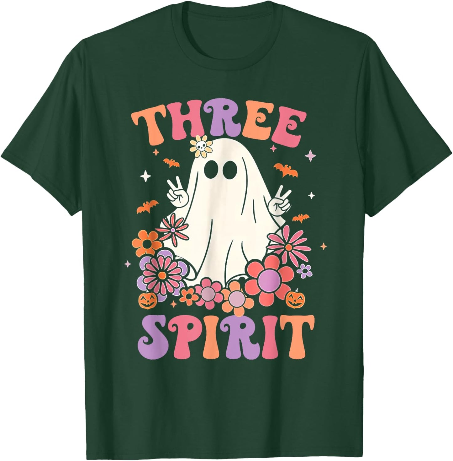 Three Spirit Halloween 3rd Birthday Party Decorations T-Shirt - T-Shirt | Forest