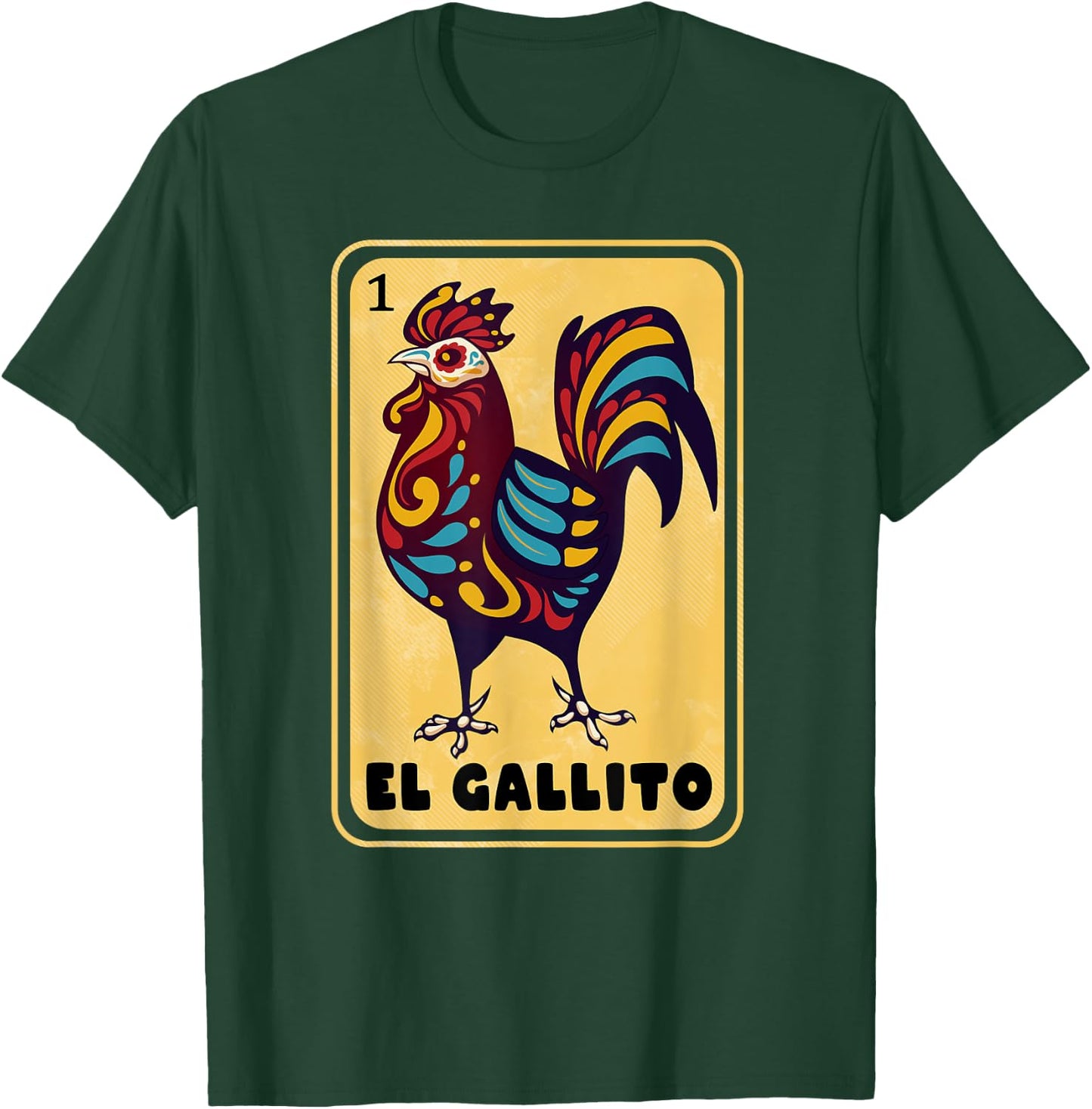 Spanish-Mexican Bingo Funny Gifts - El Gallito T-Shirt - T-Shirt | Forest