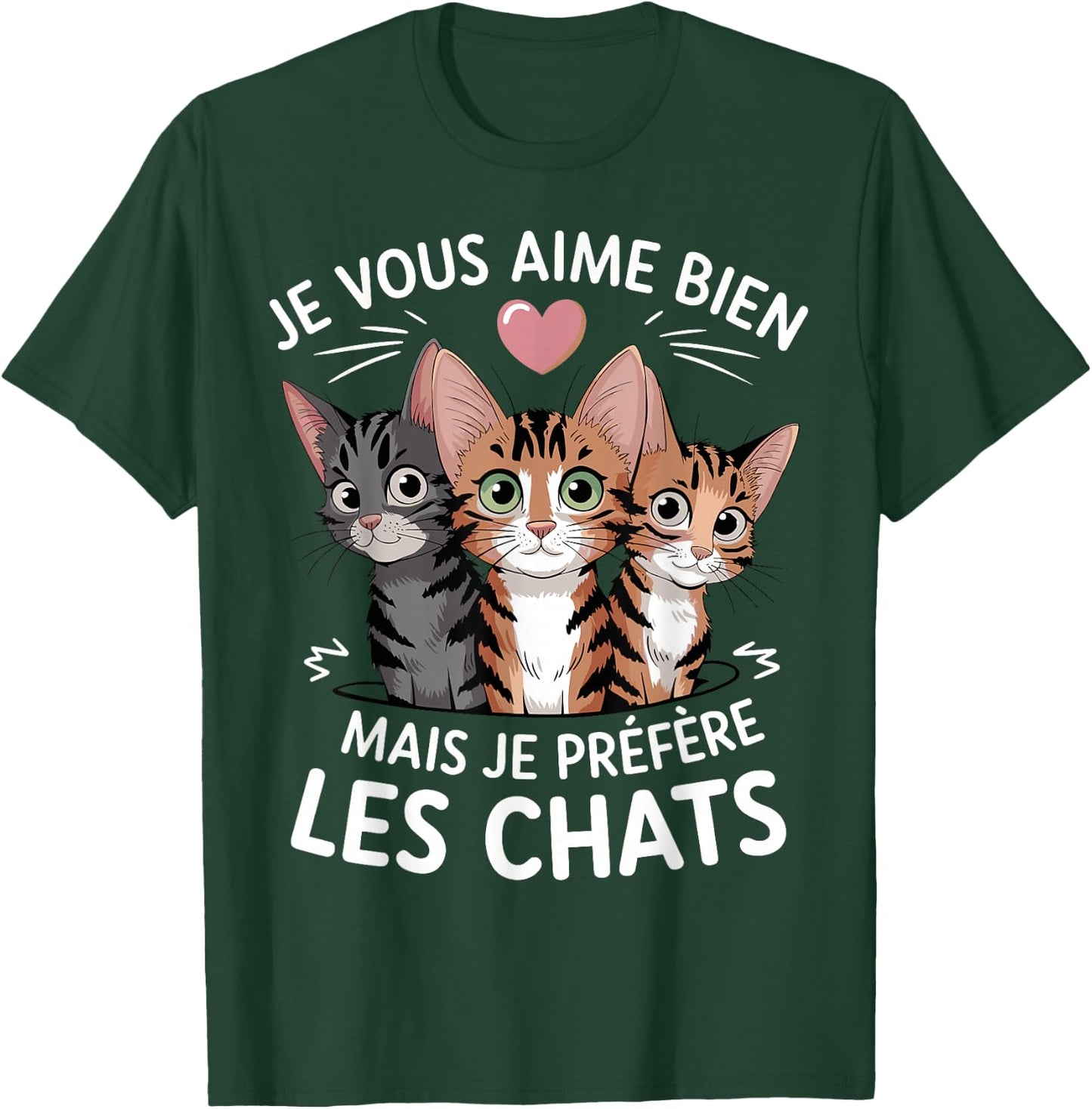 I like you but I prefer cats humor cat T-Shirt - T-Shirt | Forest
