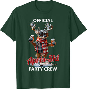 Skiing Official Après-Ski Party Crew T-Shirt - T-Shirt | Forest