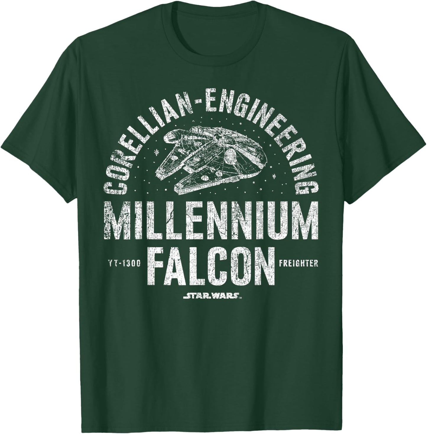 Star Wars Millennium Falcon Corellian Engineering Freighter T-Shirt - T-Shirt | Forest