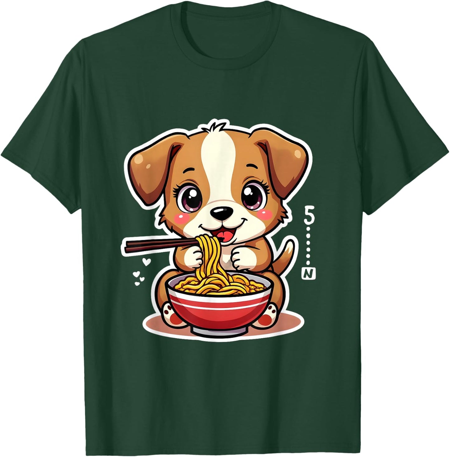 Ramen Dog Anime - Kawaii Otaku Clothes Manga Clothes , Black, S T-Shirt - T-Shirt | Forest