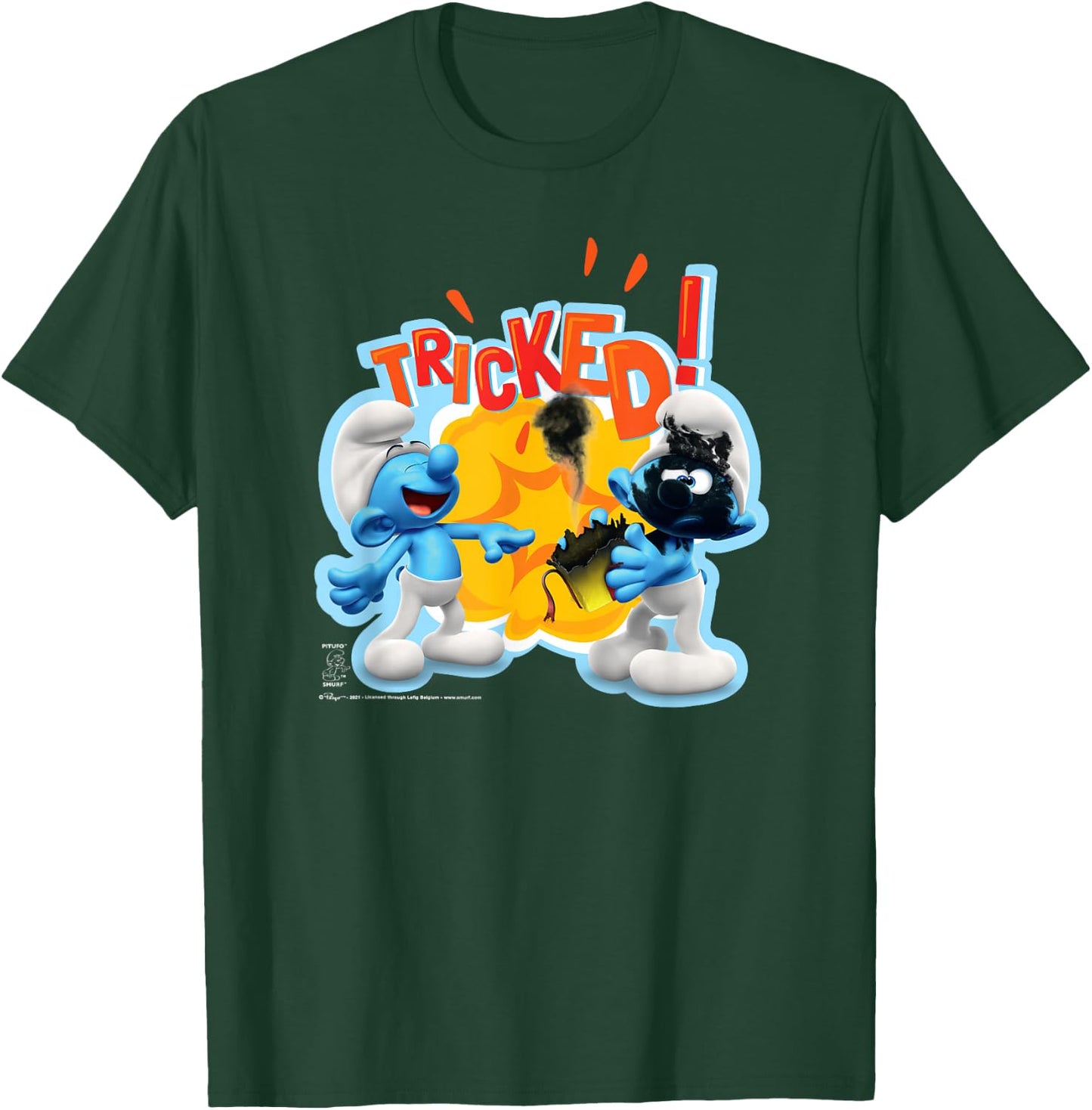 The Smurfs Jokey Exploding Present Tricked! T-Shirt - T-Shirt | Forest