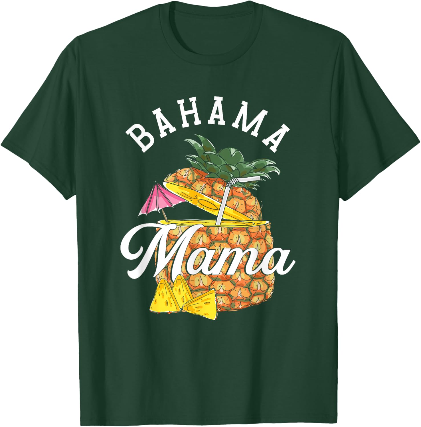 Bahama Mama | Bahamas Ananas | Urlaub Sommer T-Shirt - T-Shirt | Forest