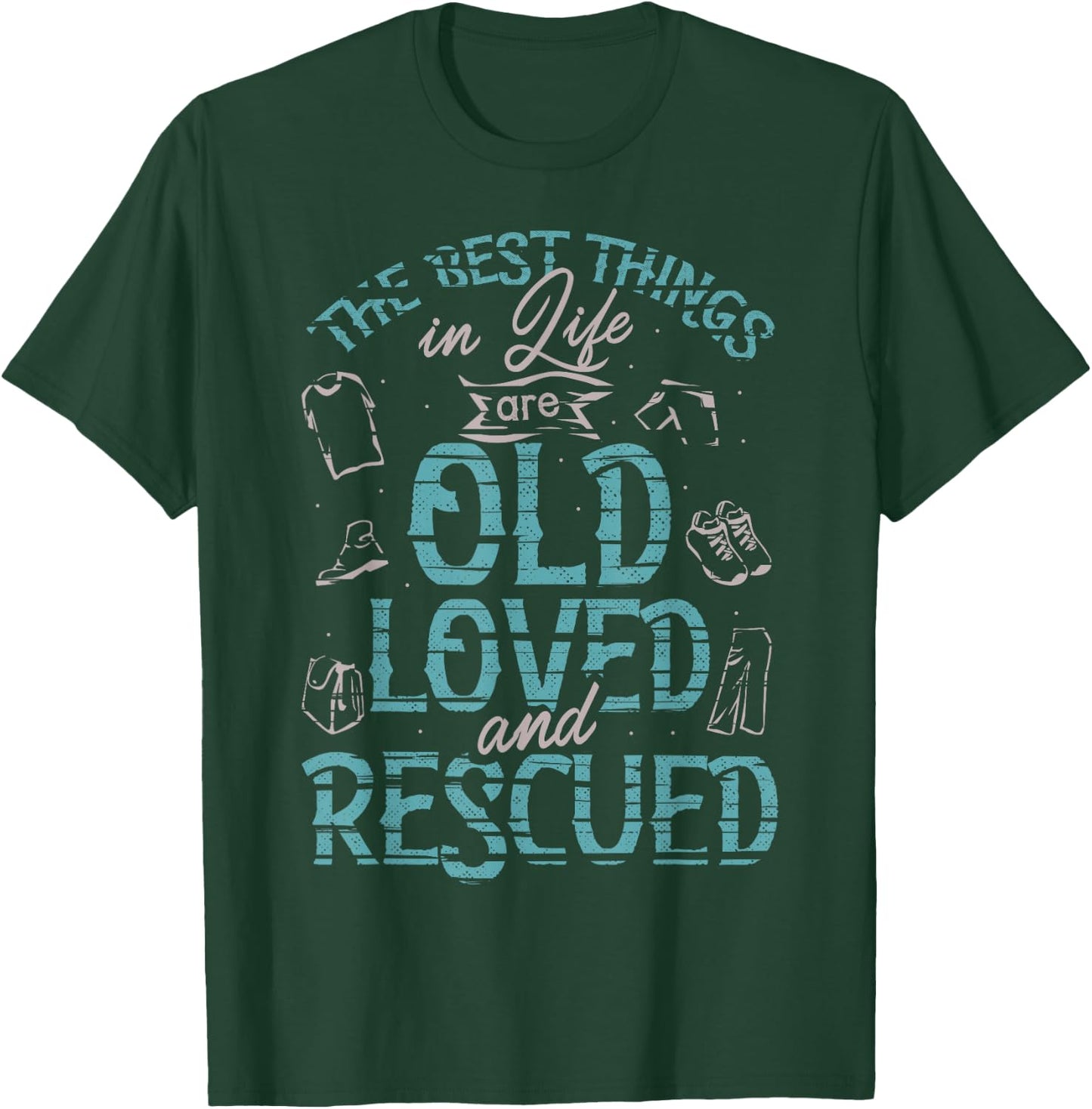 Thrifting Thrift Store Shop The Best Things In Life T-Shirt - T-Shirt | Forest