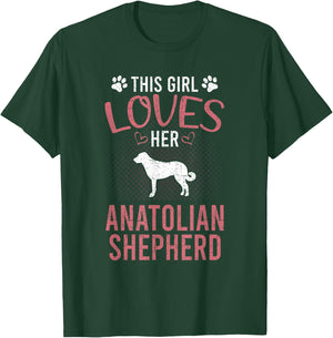 This Girl Loves Her Anatolian Shepherd Dog Lover T-Shirt - T-Shirt | Forest