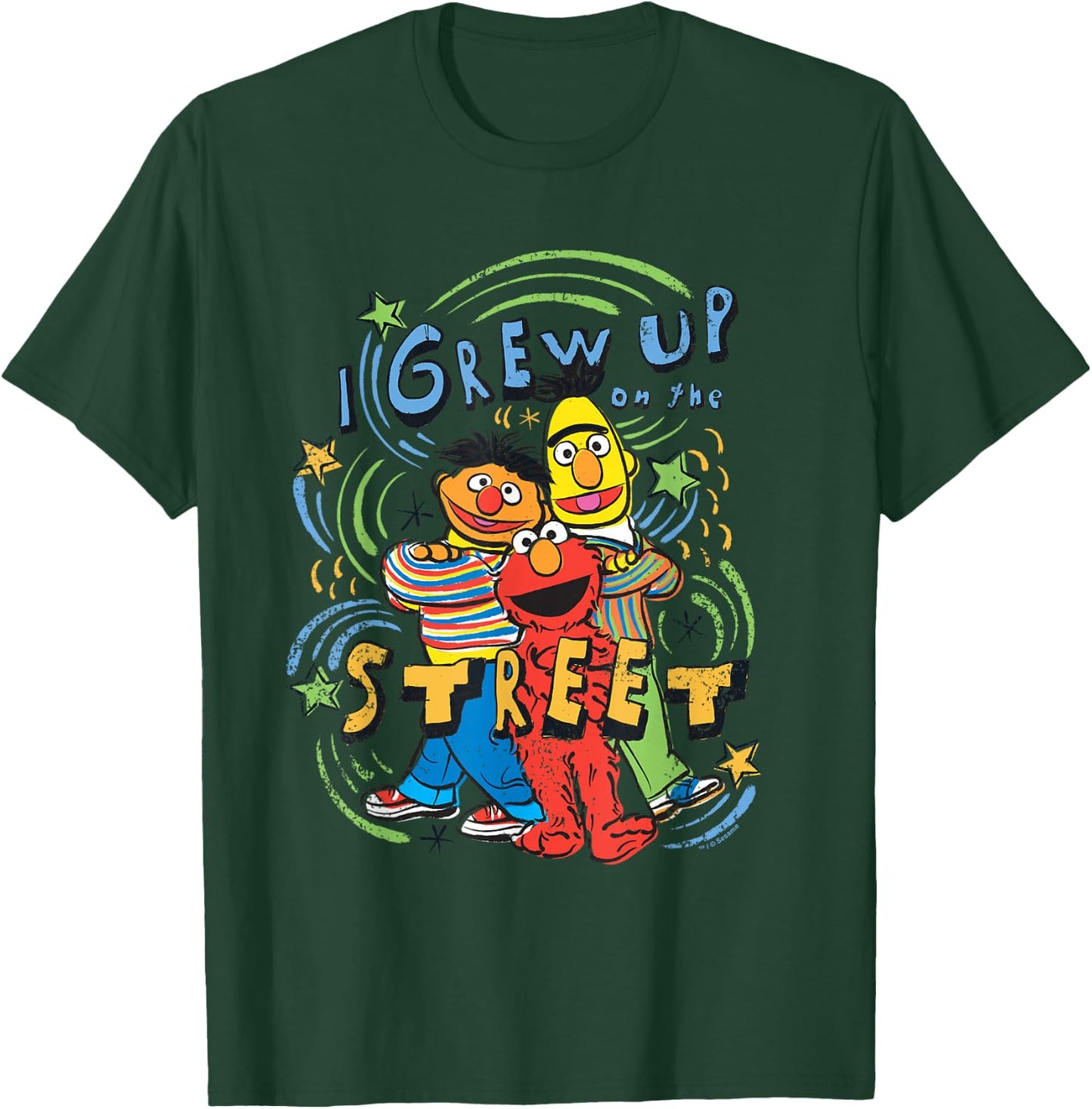Sesame Street I Grew Up on the Street T-Shirt - T-Shirt | Forest