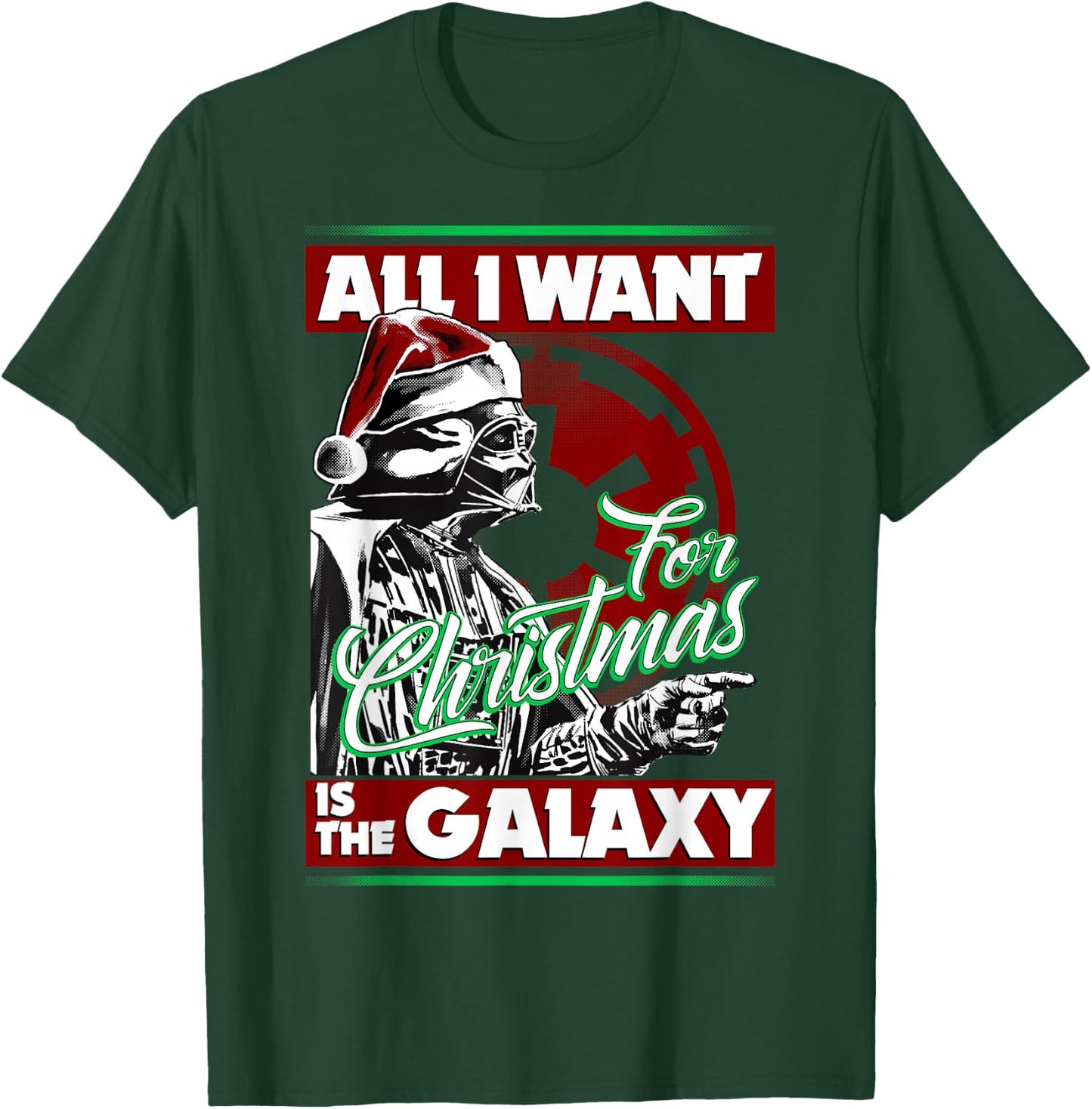 Star Wars Vader Empire All I Want Galaxy Christmas T-Shirt - T-Shirt | Forest