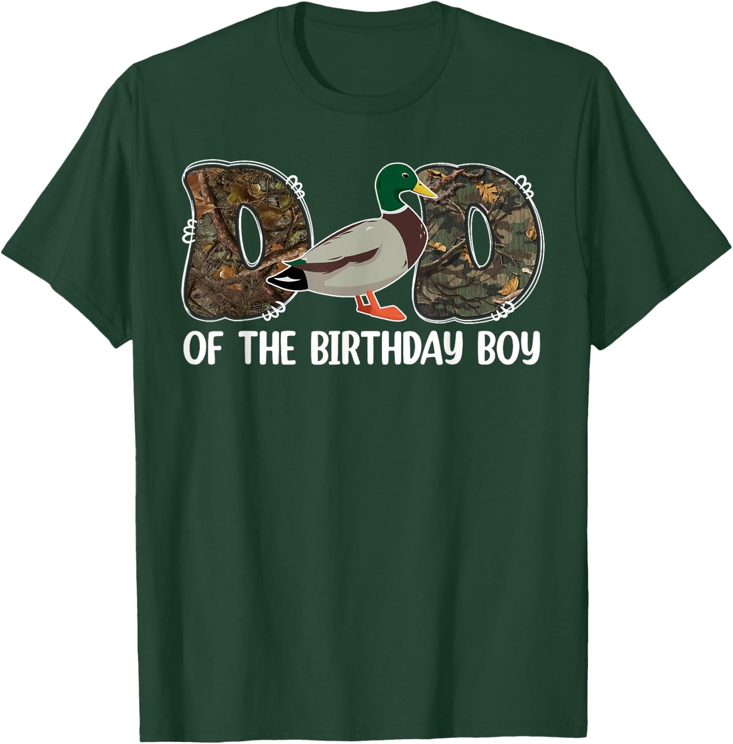 Dad Of The Birthday Boy One Lucky Duck 1st Birthday Family T-Shirt - T-Shirt | Forest