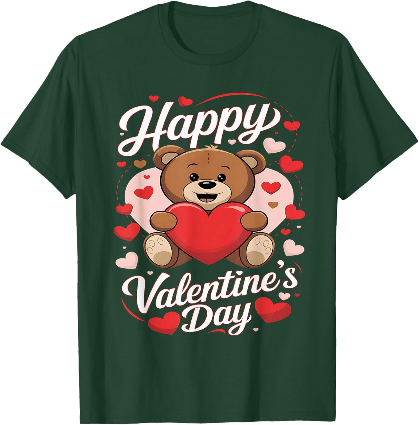Happy Valentines Shirts Women Cute Valentine T-Shirt - T-Shirt | Forest