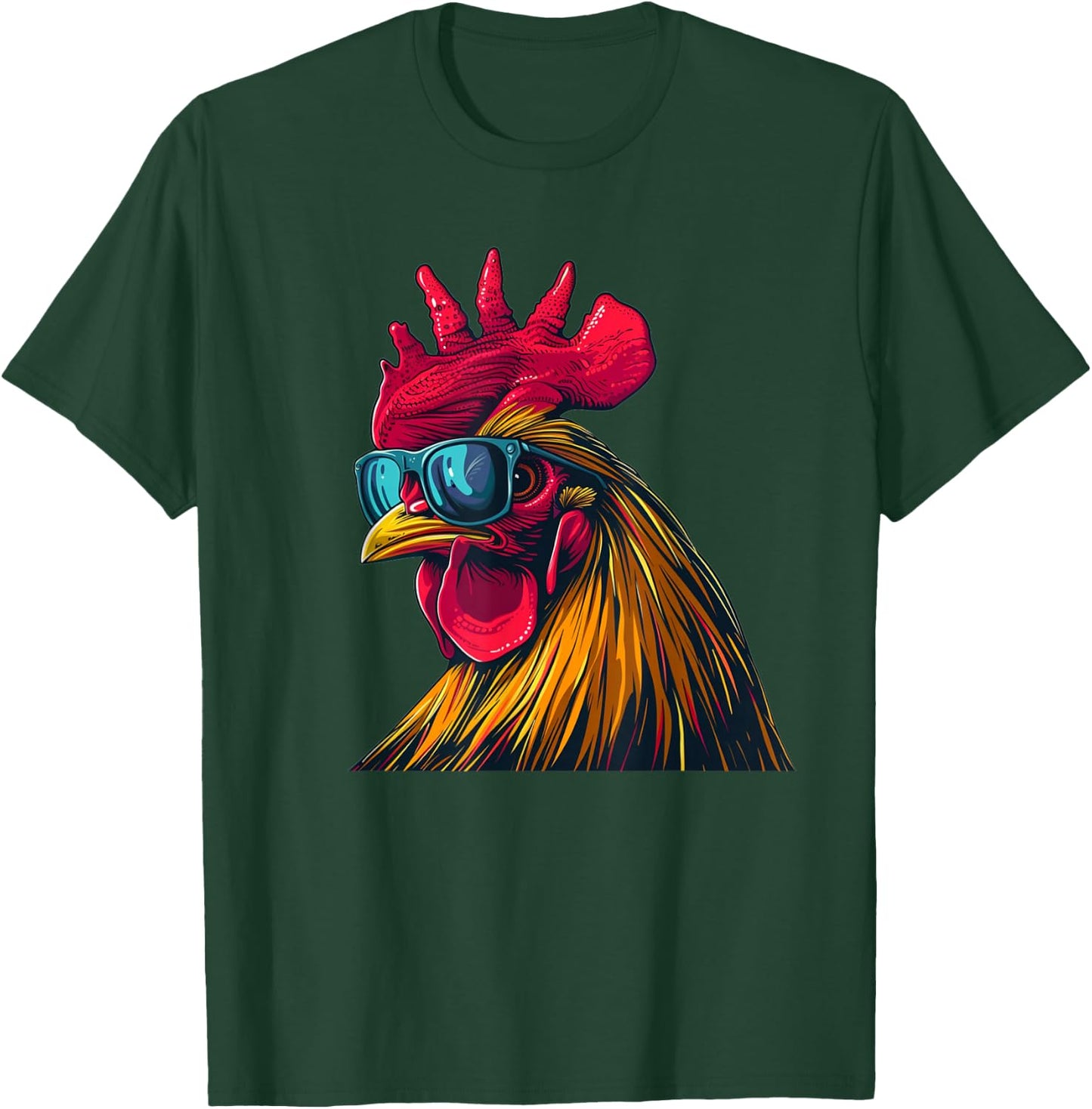 Cooles Hahn Sonnenbrille Kostüm für Jungen und Mädchen T-Shirt - T-Shirt | Forest