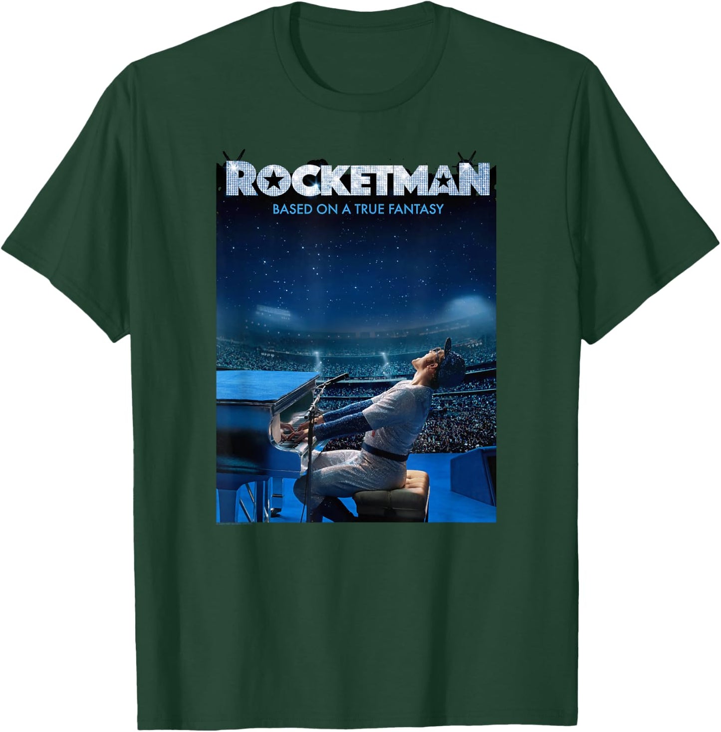 Elton John Rocketman Starry Night Movie Print , grey, S T-Shirt - T-Shirt | Forest