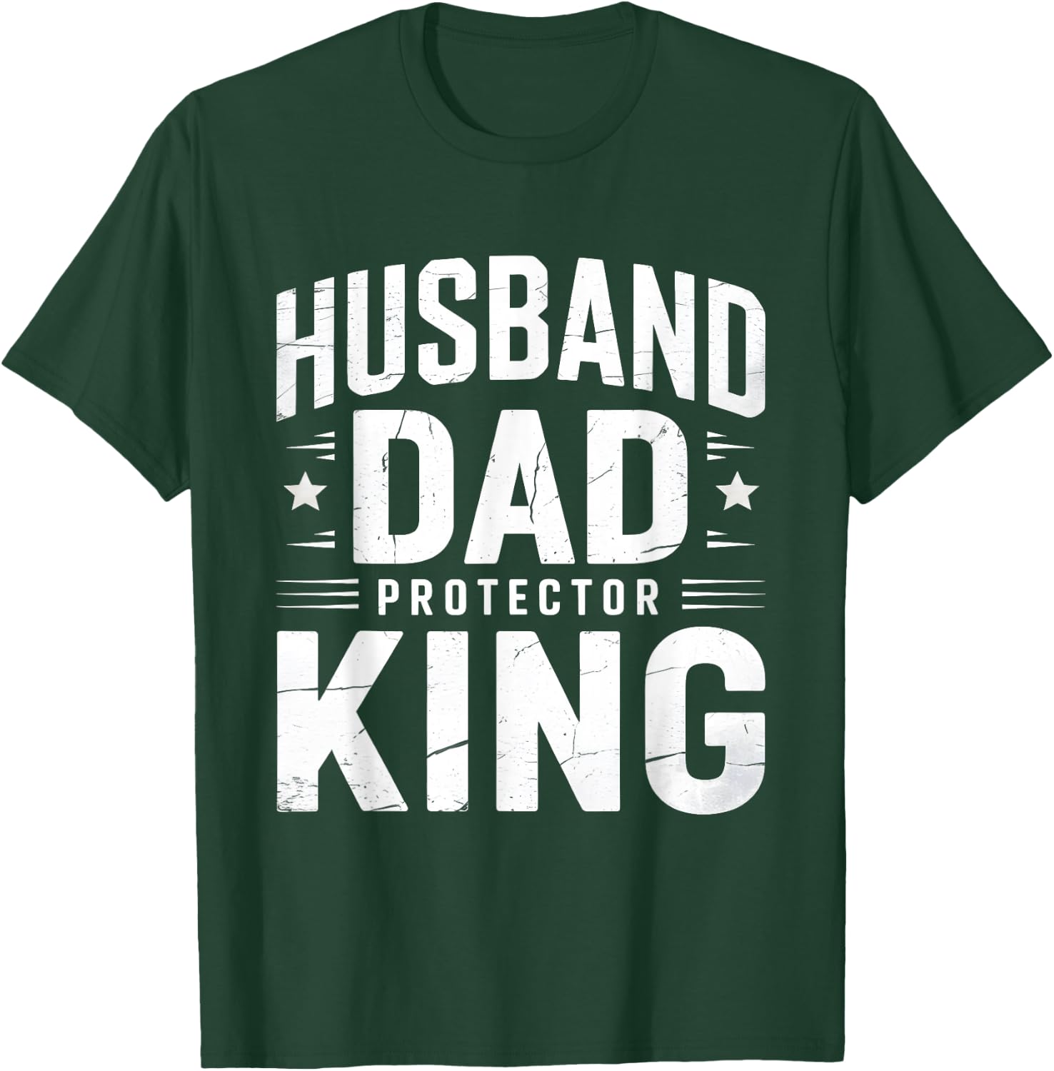 Husband Dad Protector King Fathers Day T-Shirt - T-Shirt | Forest