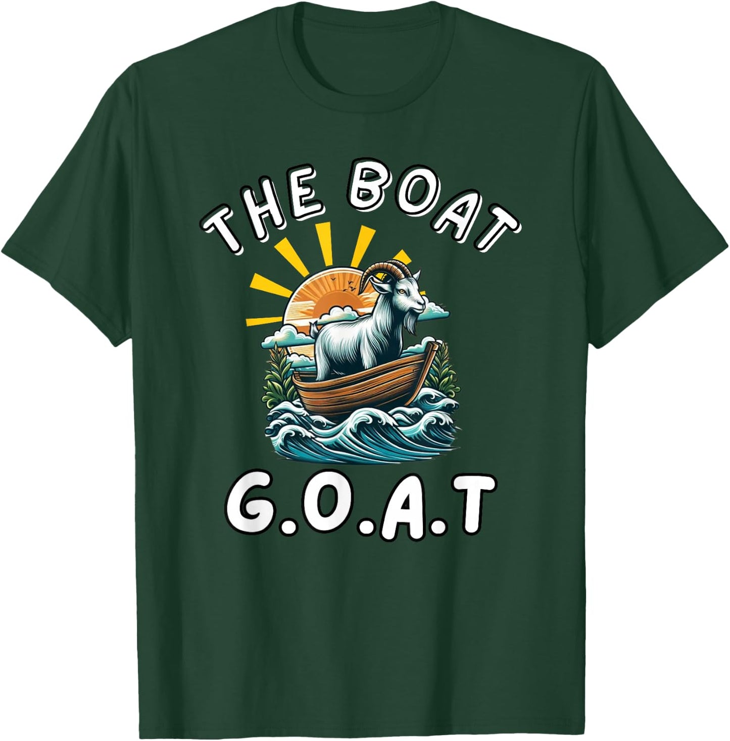 Novelty Sailor Boat Goat for Best Boater or Cadet T-Shirt - T-Shirt | Forest