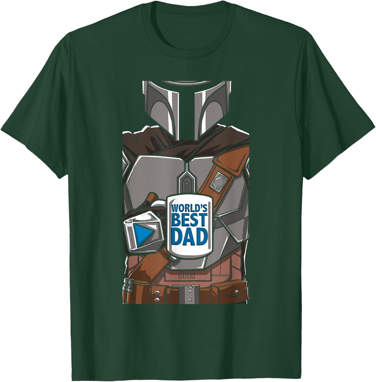 Star Wars The Mandalorian Father's Day World's Best Dad Mug T-Shirt - T-Shirt | Forest