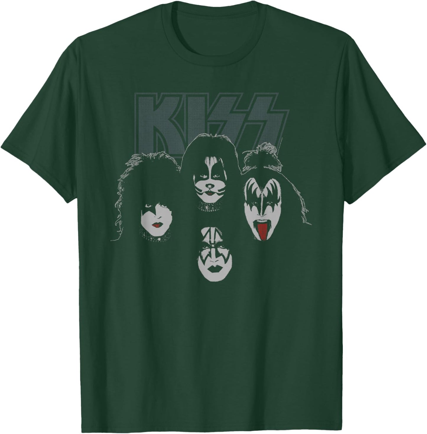 KISS - Fab Four Adult Black Short Sleeve Classic Fit T-Shirt - T-Shirt | Forest