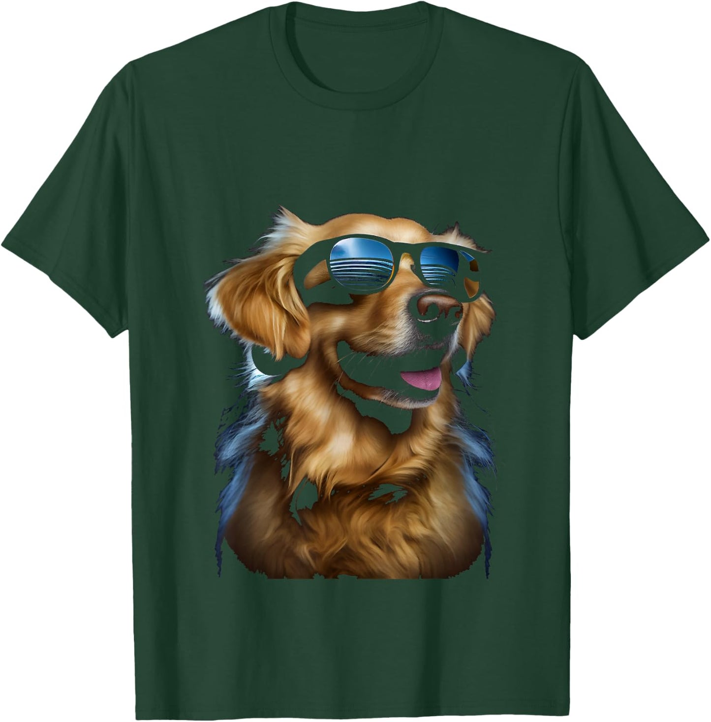 Golden retriever dog sunglasses dog fans retriever fans T-Shirt - T-Shirt | Forest