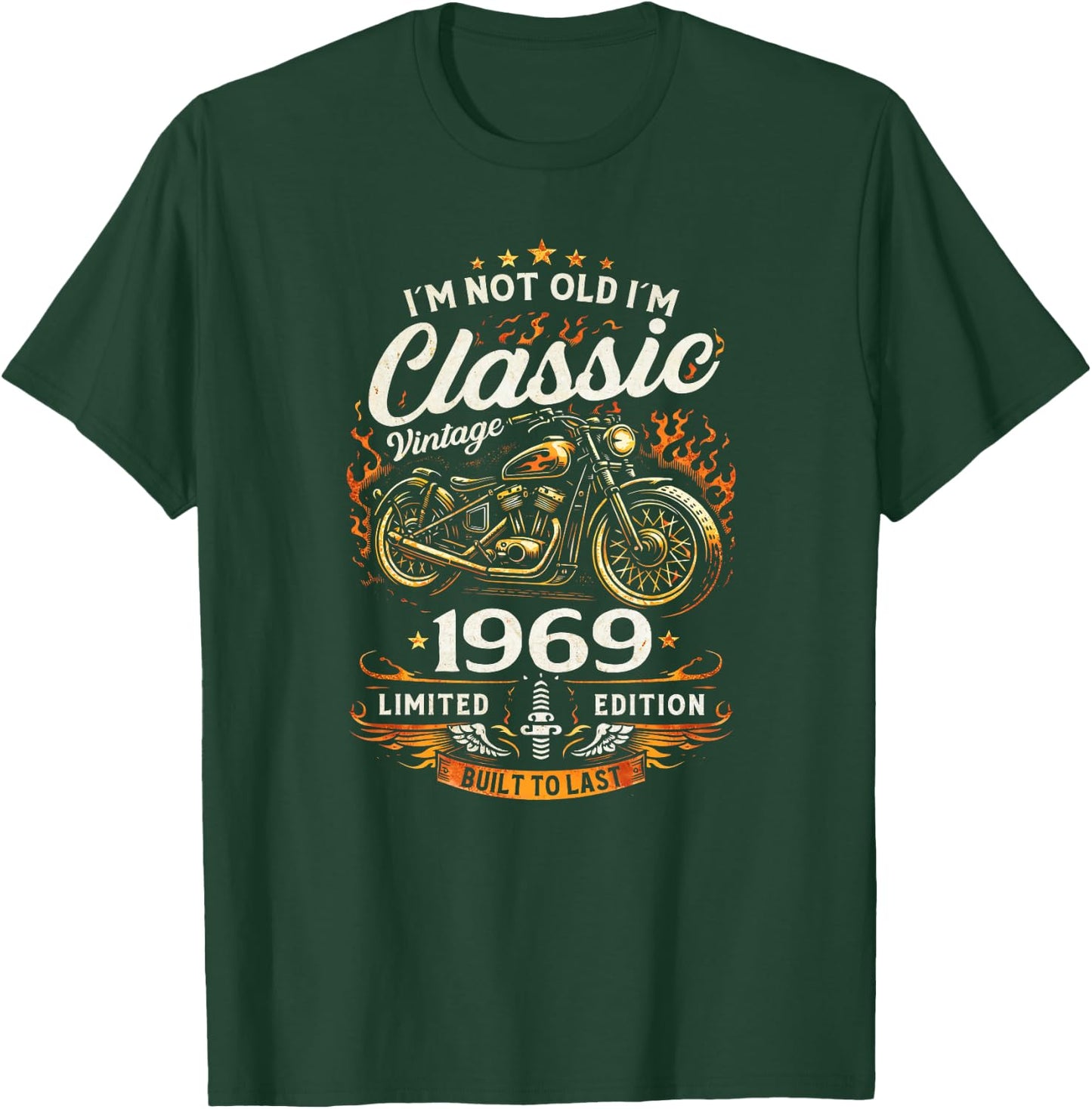 57 Ans Anniversaire Homme Moto Motard Biker 1969 Haut de Gamme T-Shirt - T-Shirt | Forest