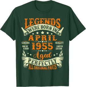 70 Years Old Legend since April 1955 70th Birthday Men Women T-Shirt - T-Shirt | Forest