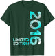 Kids 8th Birthday Limited Edition Vintage 2016 Boy Girl , black T-Shirt - T-Shirt | Forest