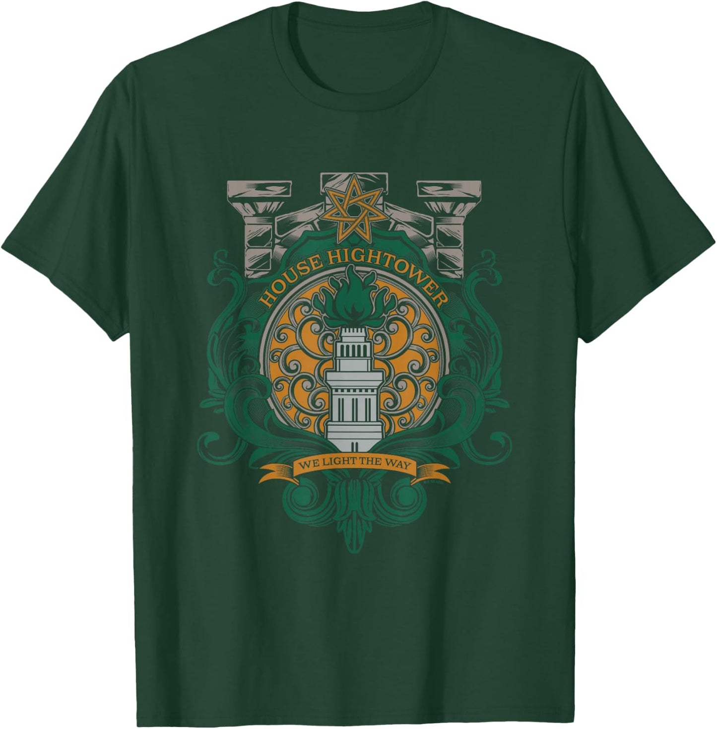 Game Of Thrones Iconic House Hightower We Light The Way Logo T-Shirt - T-Shirt | Forest