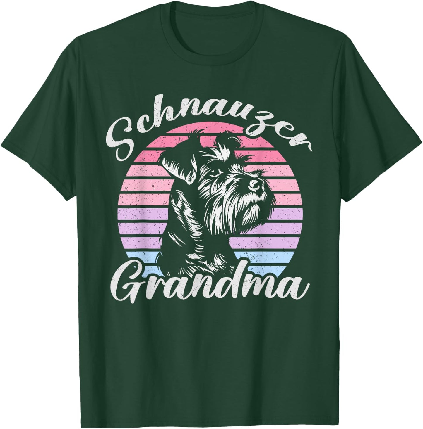 Schnauzer Grandma Pet Funny Mother's Day Vintage T-Shirt - T-Shirt | Forest