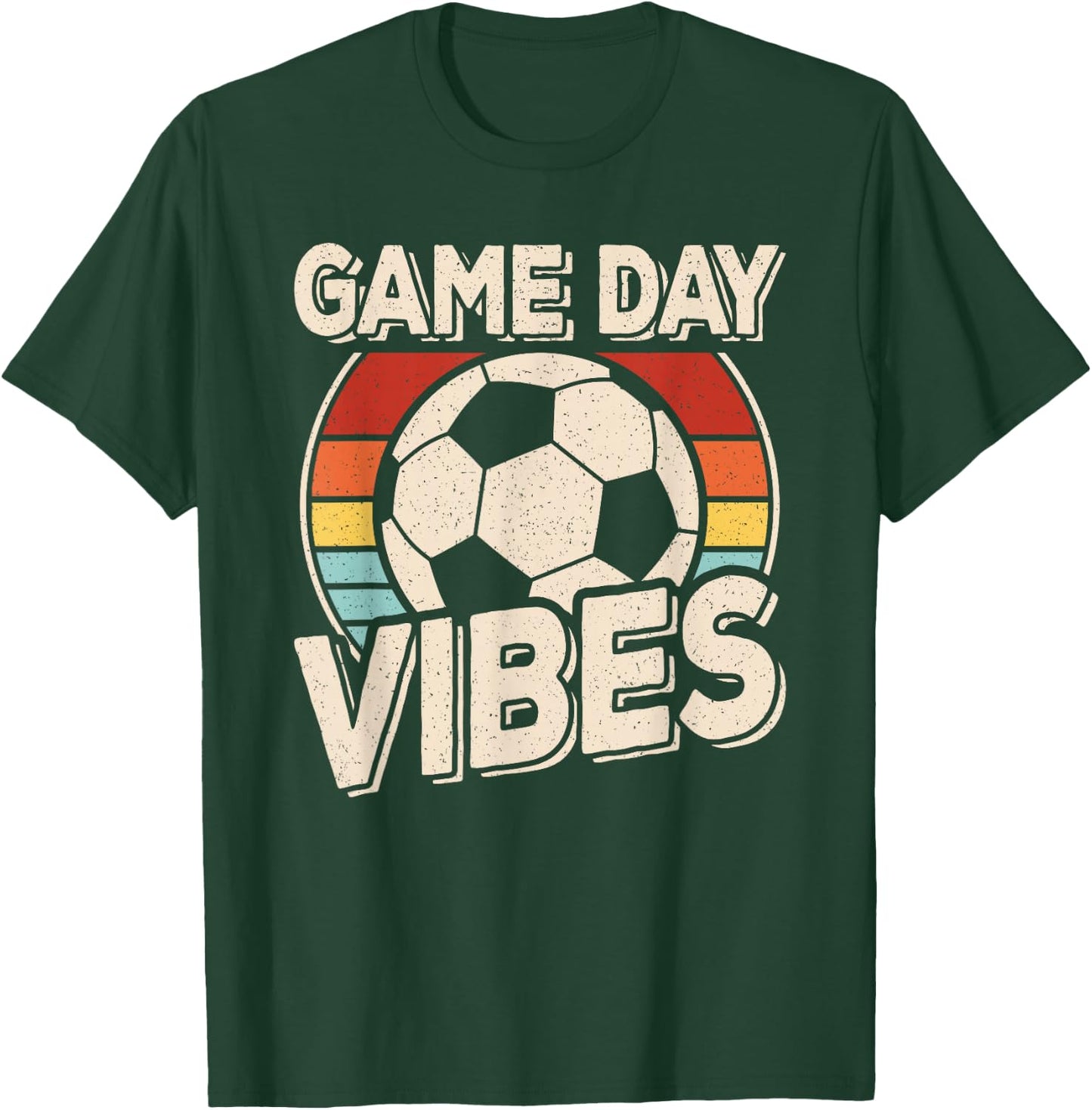 Game Day Vibes Funny Soccer Fan Player Men Women Kids T-Shirt - T-Shirt | Forest