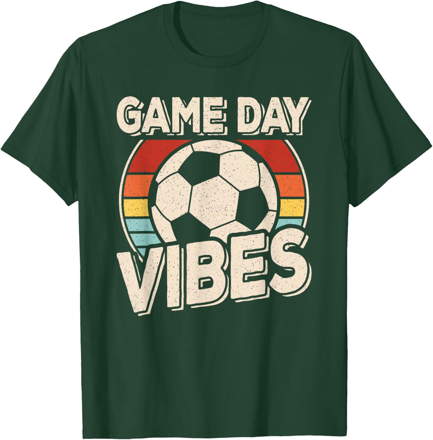 Game Day Vibes Funny Soccer Fan Player Men Women Kids T-Shirt - T-Shirt | Forest