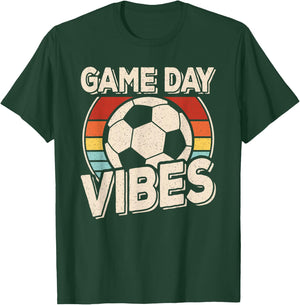 Game Day Vibes Funny Soccer Fan Player Men Women Kids T-Shirt - T-Shirt | Forest