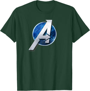 Marvel's Avengers Game Silver 'A' Logo T-Shirt - T-Shirt | Forest