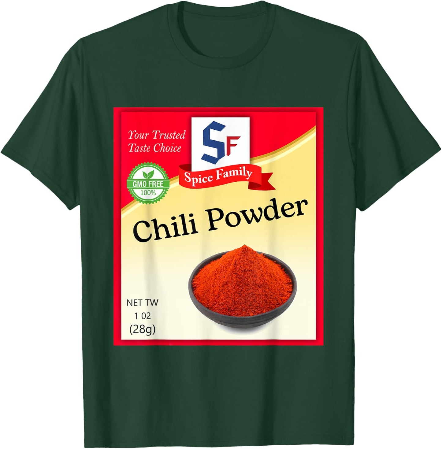 Chili Powder Condiment Costume Holiday Spice Costumes T-Shirt - T-Shirt | Forest