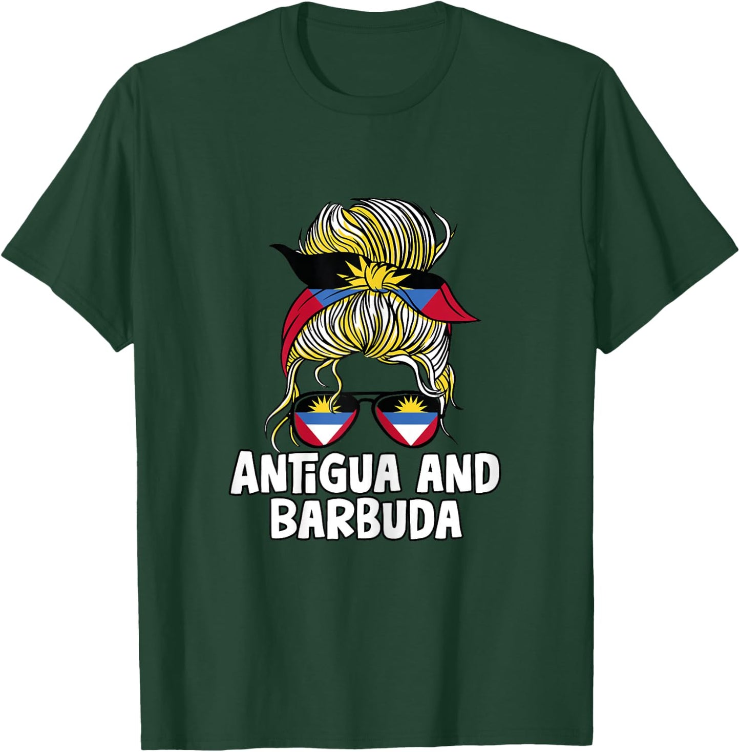 Antigua and Barbuda Girl African Girls Flag T-Shirt - T-Shirt | Forest