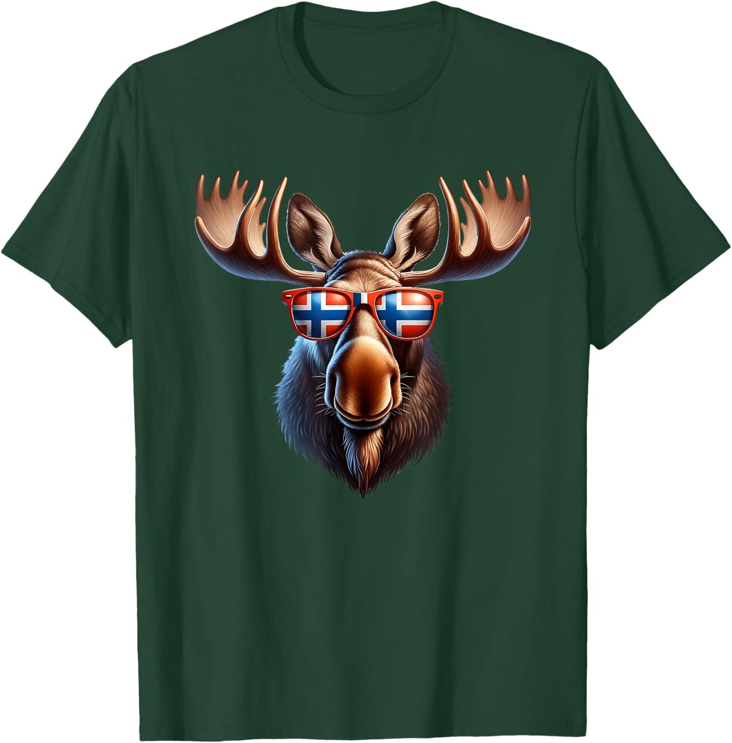 Norwegen-Elch, lustiges Touristen-Reise-Souvenir T-Shirt - T-Shirt | Forest