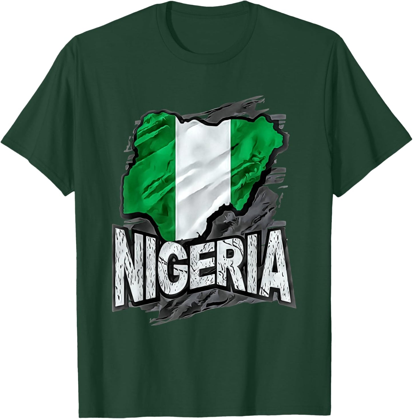 Nigeria , Black, S T-Shirt - T-Shirt | Forest