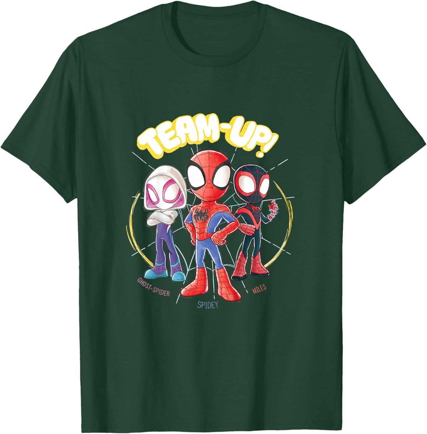 Kids Marvel Spidey and His Amazing Friends Team Up! , White T-Shirt - T-Shirt | Forest
