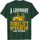 Certified Forklift Truck Operator Retirement Vintage A T-Shirt - T-Shirt | Forest